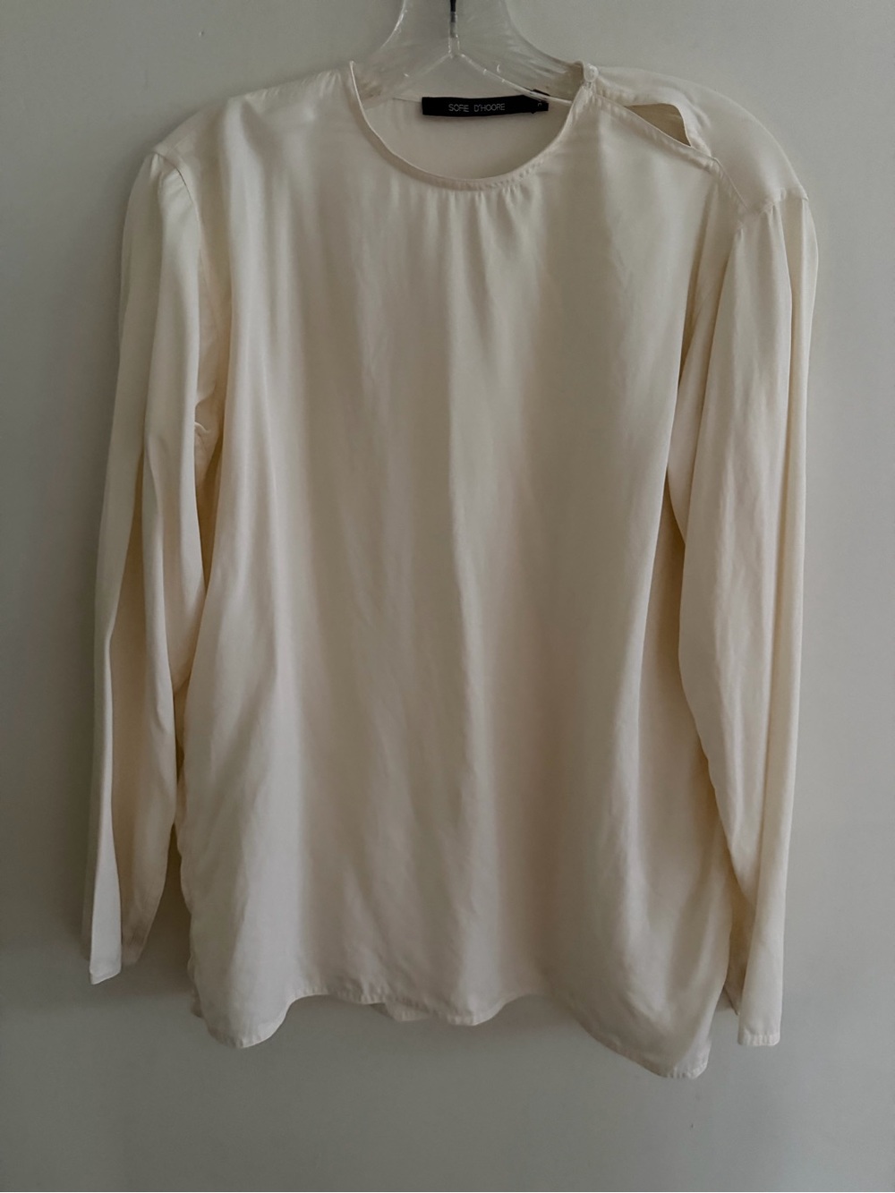 Sofie D'Hoore Ivory Long-Sleeve Blouse small